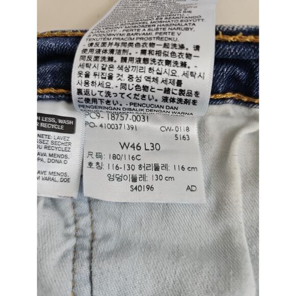 Levi's 541 ~Men's 46 X 30 (46×29)~ Blue Denim High Rise Straight Leg Zip Fly. - Picture 2 of 13